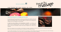 Desktop Screenshot of lheuredumassage.fr